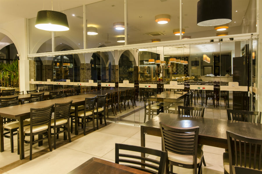 Espaço com divisória Reiki no Restaurante Macarronada Italiana